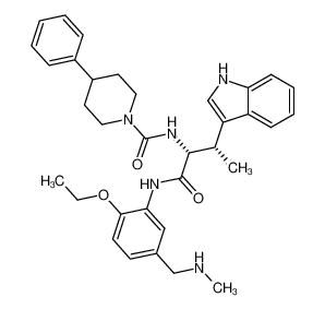 N-[(1R,2S)-1-[({2-ethoxy-5-[(methylamino)methyl]phenyl}amino)carbonyl]-2-(1H-indol-3-yl)propyl]-4-phenyl-1-piperidinecarboxamide CAS:697310-44-4 manufacturer & supplier