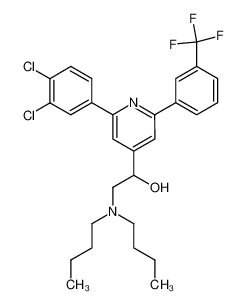 2-dibutylamino-1-[2-(3,4-dichloro-phenyl)-6-(3-trifluoromethyl-phenyl)-pyridin-4-yl]-ethanol CAS:69759-10-0 manufacturer & supplier