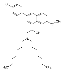 1-[3-(4-Chloro-phenyl)-7-methoxy-naphthalen-1-yl]-2-diheptylamino-ethanol CAS:69759-48-4 manufacturer & supplier