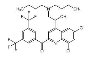 (3,5-bis(trifluoromethyl)phenyl)(6,8-dichloro-4-(2-(dibutylamino)-1-hydroxyethyl)quinolin-2-yl)methanone CAS:69760-39-0 manufacturer & supplier