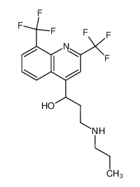 1-(2,8-bis-trifluoromethyl-quinolin-4-yl)-3-propylamino-propan-1-ol CAS:69760-60-7 manufacturer & supplier