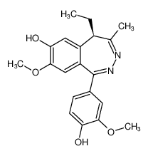 (R)-5-ethyl-1-(4-hydroxy-3-methoxyphenyl)-8-methoxy-4-methyl-5H-benzo[d][1,2]diazepin-7-ol CAS:697754-54-4 manufacturer & supplier