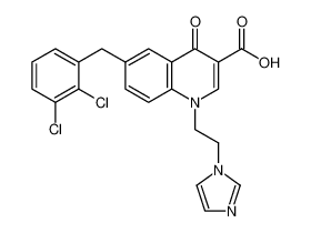 1-(2-(1H-imidazol-1-yl)ethyl)-6-(2,3-dichlorobenzyl)-4-oxo-1,4-dihydroquinoline-3-carboxylic acid CAS:697759-77-6 manufacturer & supplier