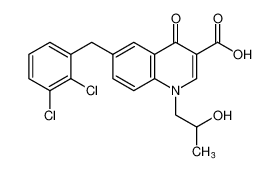 6-(2,3-dichlorobenzyl)-1-(2-hydroxypropyl)-4-oxo-1,4-dihydroquinoline-3-carboxylic acid CAS:697760-01-3 manufacturer & supplier