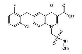 6-(2-chloro-6-fluorobenzyl)-1-((N-methylsulfamoyl)methyl)-4-oxo-1,4-dihydroquinoline-3-carboxylic acid CAS:697760-50-2 manufacturer & supplier