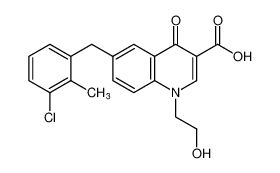 6-(3-chloro-2-methylbenzyl)-1-(2-hydroxyethyl)-4-oxo-1,4-dihydroquinoline-3-carboxylic acid CAS:697760-88-6 manufacturer & supplier