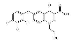 6-(3-chloro-2,4-difluorobenzyl)-1-(2-hydroxyethyl)-4-oxo-1,4-dihydroquinoline-3-carboxylic acid CAS:697760-96-6 manufacturer & supplier