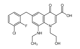 6-(3-chloro-2-fluorobenzyl)-8-(ethylamino)-1-(2-hydroxyethyl)-4-oxo-1,4-dihydroquinoline-3-carboxylic acid CAS:697761-31-2 manufacturer & supplier