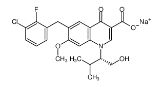 sodium (S)-6-(3-chloro-2-fluorobenzyl)-1-(1-hydroxy-3-methylbutan-2-yl)-7-methoxy-4-oxo-1,4-dihydroquinoline-3-carboxylate CAS:697762-15-5 manufacturer & supplier