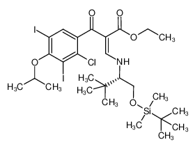 ethyl (S)-3-((1-((tert-butyldimethylsilyl)oxy)-3,3-dimethylbutan-2-yl)amino)-2-(2-chloro-3,5-diiodo-4-isopropoxybenzoyl)acrylate CAS:697762-56-4 manufacturer & supplier