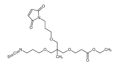 ethyl 3-(3-(3-(2,5-dioxo-2,5-dihydro-1H-pyrrol-1-yl)propoxy)-2-((3-isothiocyanatopropoxy)methyl)-2-methylpropoxy)propanoate CAS:697762-96-2 manufacturer & supplier