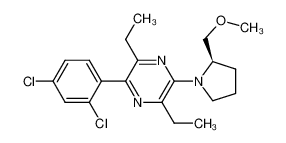 2-(2,4-dichlorophenyl)-3,6-diethyl-5-[(2R)-2-(methoxymethyl)pyrrolidin-1-yl]pyrazine CAS:697767-72-9 manufacturer & supplier