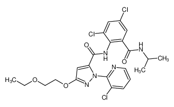 1-(3-chloropyridin-2-yl)-N-(2,4-dichloro-6-(isopropylcarbamoyl)phenyl)-3-(2-ethoxyethoxy)-1H-pyrazole-5-carboxamide CAS:697799-49-8 manufacturer & supplier