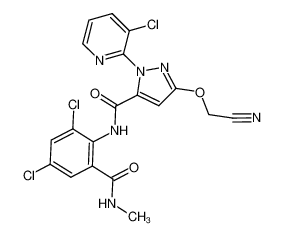 1-(3-chloropyridin-2-yl)-3-(cyanomethoxy)-N-(2,4-dichloro-6-(methylcarbamoyl)phenyl)-1H-pyrazole-5-carboxamide CAS:697799-57-8 manufacturer & supplier