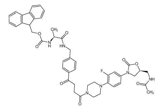 (9H-fluoren-9-yl)methyl ((S)-1-((4-(4-(4-(4-((S)-5-(acetamidomethyl)-2-oxooxazolidin-3-yl)-2-fluorophenyl)piperazin-1-yl)-4-oxobutanoyl)benzyl)amino)-1-oxopropan-2-yl)carbamate CAS:697805-36-0 manufacturer & supplier