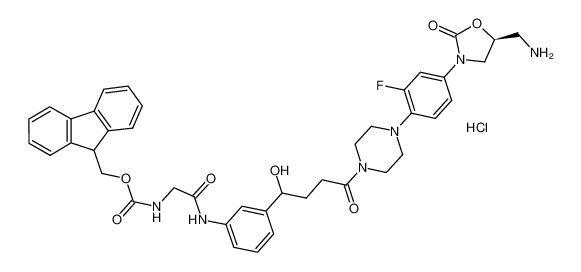 (9H-fluoren-9-yl)methyl (2-((3-(4-(4-(4-((S)-5-(aminomethyl)-2-oxooxazolidin-3-yl)-2-fluorophenyl)piperazin-1-yl)-1-hydroxy-4-oxobutyl)phenyl)amino)-2-oxoethyl)carbamate hydrochloride CAS:697805-97-3 manufacturer & supplier