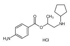 1-(cyclopentylamino)propan-2-yl 4-aminobenzoate,hydrochloride CAS:69781-38-0 manufacturer & supplier