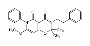 7-methoxy-2,2-dimethyl-3-phenethyl-6-phenyl-2,3-dihydro-4H-pyrido[3,4-e][1,3]oxazine-4,5(6H)-dione CAS:69785-48-4 manufacturer & supplier