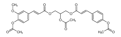 (E)-3-(4-Acetoxy-3-methoxy-phenyl)-acrylic acid 2-acetoxy-3-[(E)-3-(4-acetoxy-phenyl)-acryloyloxy]-propyl ester CAS:69790-28-9 manufacturer & supplier