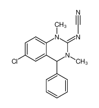 (6-chloro-1,3-dimethyl-4-phenyl-3,4-dihydro-1H-quinazolin-2-ylidene)-cyanamide CAS:69792-23-0 manufacturer & supplier