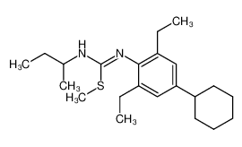 1-sec-Butyl-3-(4-cyclohexyl-2,6-diethyl-phenyl)-2-methyl-isothiourea CAS:69800-18-6 manufacturer & supplier