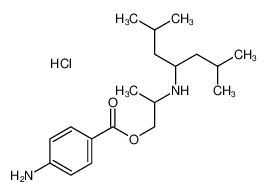 1-(4-aminobenzoyl)oxypropan-2-yl-(2,6-dimethylheptan-4-yl)azanium,chloride CAS:69815-34-5 manufacturer & supplier