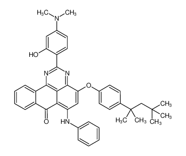 7H-Benzo[e]perimidin-7-one,2-[4-(dimethylamino)-2-hydroxyphenyl]-6-(phenylamino)-4-[4-(1,1,3,3-tetramethylbutyl)phenoxy]- CAS:698353-58-1 manufacturer & supplier