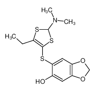 6-(2-Dimethylamino-5-ethyl-[1,3]dithiol-4-ylsulfanyl)-benzo[1,3]dioxol-5-ol CAS:698357-79-8 manufacturer & supplier