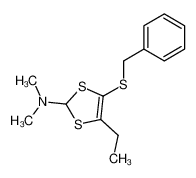 (4-Benzylsulfanyl-5-ethyl-[1,3]dithiol-2-yl)-dimethyl-amine CAS:698359-09-0 manufacturer & supplier