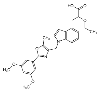 rac-3-{1-[2-(3,5-dimethoxy-phenyl)-5-methyl-oxazol-4-ylmethyl]-1H-indol-4-yl}-2-ethoxy-propionic acid CAS:698365-12-7 manufacturer & supplier