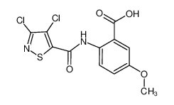 2-(3,4-dichloroisothiazole-5-carboxamido)-5-methoxybenzoic acid CAS:698391-21-8 manufacturer & supplier