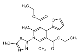 diethyl 4-(furan-2-yl)-2,6-dimethyl-1-(5-methyl-1,3,4-thiadiazol-2-yl)-1,4-dihydropyridine-3,5-dicarboxylate CAS:698392-12-0 manufacturer & supplier