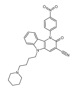 1-(4-nitro-phenyl)-2-oxo-5-(4-piperidin-1-yl-butyl)-2,5-dihydro-1H-pyrido[3,2-b]indole-3-carbonitrile CAS:698396-55-3 manufacturer & supplier