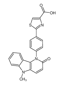 2-(4-(5-methyl-2-oxo-2,5-dihydro-1H-pyrido[3,2-b]indol-1-yl)phenyl)thiazole-4-carboxylic acid CAS:698397-03-4 manufacturer & supplier