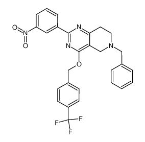 6-benzyl-2-(3-nitrophenyl)-4-{[4-(trifluoromethyl)benzyl]oxy}-5,6,7,8-tetrahydropyrido[4,3-d]pyrimidine CAS:698398-54-8 manufacturer & supplier