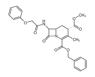 3-methyl-8-oxo-7-(2-phenoxy-acetylamino)-1-aza-bicyclo[4.2.0]oct-2-ene-2,4-dicarboxylic acid 2-benzyl ester 4-methyl ester CAS:69885-21-8 manufacturer & supplier