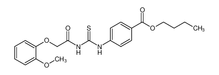 butyl 4-(3-(2-(2-methoxyphenoxy)acetyl)thioureido)benzoate CAS:698979-94-1 manufacturer & supplier