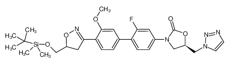 (5R)-3-{4'-[5-({[tert-butyl(dimethyl)silyl]oxy}methyl)-4,5-dihydroisoxazol- 3-yl]-2-fluoro-3`-methoxy-1,1`-biphenyl-4-yl}-5-(1H-1,2,3-triazol-1-ylmethyl)-1,3-oxazolidin-2-one CAS:698981-84-9 manufacturer & supplier