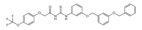 Acetamide,N-[[[3-[[3-(phenylmethoxy)phenyl]methoxy]phenyl]amino]thioxomethyl]-2-[4-(trifluoromethoxy)phenoxy]- CAS:698983-36-7 manufacturer & supplier