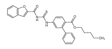 pentyl 2-phenyl-4-(3-(benzofuran-2-yl)thioureido)benzoate CAS:698991-25-2 manufacturer & supplier