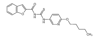 1-(benzofuran-2-yl-carbonyl)-3-(6-pentoxy-pyrid-3-yl)thiourea CAS:698991-73-0 manufacturer & supplier