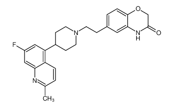 6-(2-(4-(7-fluoro-2-methylquinolin-5-yl)piperidin-1-yl)ethyl)-2H-benzo[b][1,4]oxazin-3(4H)-one CAS:698994-98-8 manufacturer & supplier