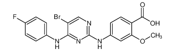 4-((5-bromo-4-((4-fluorophenyl)amino)pyrimidin-2-yl)amino)-2-methoxybenzoic acid CAS:698996-05-3 manufacturer & supplier