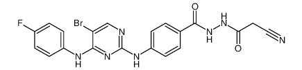 4-((5-bromo-4-((4-fluorophenyl)amino)pyrimidin-2-yl)amino)-N'-(2-cyanoacetyl)benzohydrazide CAS:698996-93-9 manufacturer & supplier