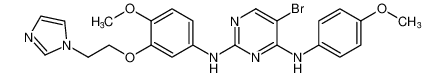 N2-(3-(2-(1H-imidazol-1-yl)ethoxy)-4-methoxyphenyl)-5-bromo-N4-(4-methoxyphenyl)pyrimidine-2,4-diamine CAS:698997-55-6 manufacturer & supplier