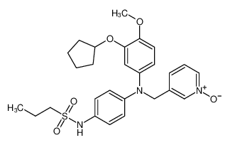 3-(((3-(cyclopentyloxy)-4-methoxyphenyl)(4-(propylsulfonamido)phenyl)amino)methyl)pyridine 1-oxide CAS:699004-35-8 manufacturer & supplier