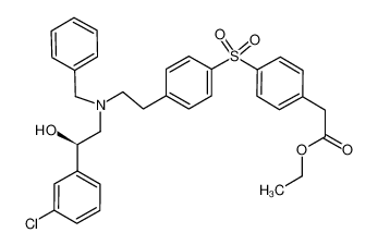 ethyl (R)-[4-[[4-[2-[benzyl[2-(3-chlorophenyl)-2-hydroxyethyl]amino]ethyl]phenyl]sulfonyl]phenyl]acetate CAS:699014-22-7 manufacturer & supplier