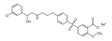 sodium (R)-5-((4-(3-((2-(3-chlorophenyl)-2-hydroxyethyl)amino)propyl)phenyl)sulfonyl)-2-methoxybenzoate CAS:699014-72-7 manufacturer & supplier