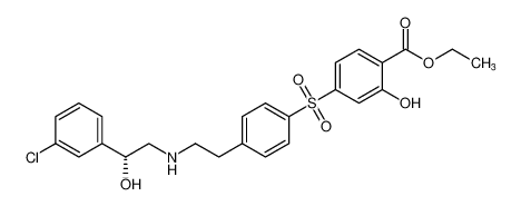 ethyl (R)-4-((4-(2-((2-(3-chlorophenyl)-2-hydroxyethyl)amino)ethyl)phenyl)sulfonyl)-2-hydroxybenzoate CAS:699014-74-9 manufacturer & supplier