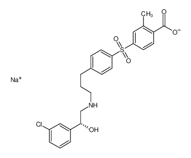 sodium (R)-4-[[4-[3-[[2-(3-chlorophenyl)-2-hydroxyethyl]amino]propyl]phenyl]sulfonyl]-2-methylbenzoate CAS:699014-88-5 manufacturer & supplier